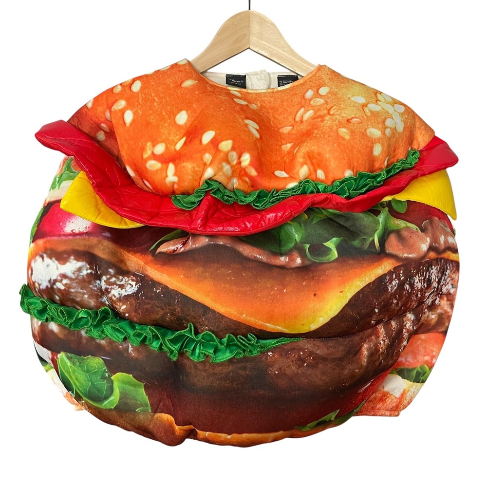 Hamburger Halloween Costume Children Novelty Food One Size 4-10 Kids‎ Girl Boy
